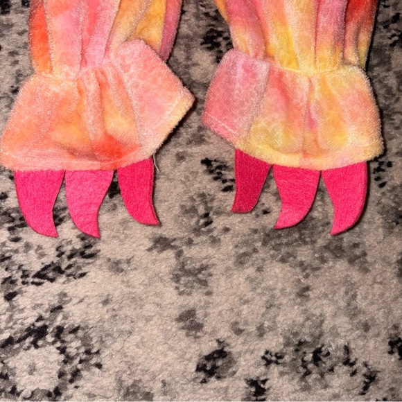 Pink and Yellow T-Rex Kids Costume - Size S 3-4 years - Picture 7 of 9